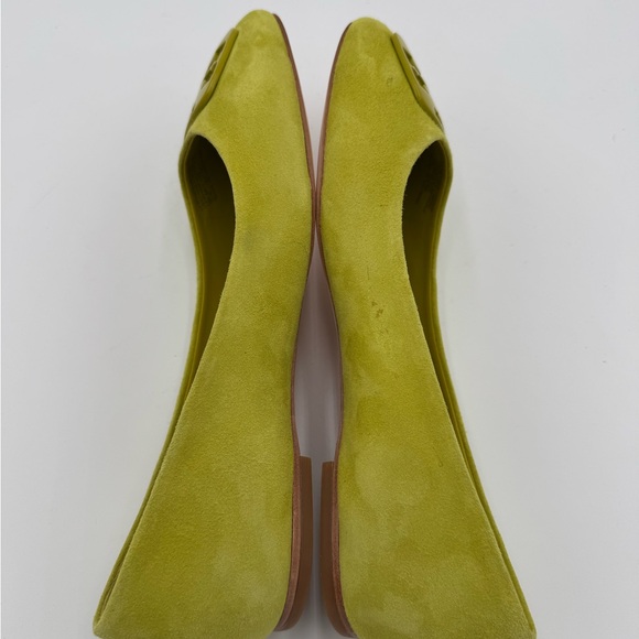 New Tory Burch Georgia Ballet Flat Green Yellow Size 9 - Picture 5 of 8
